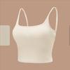 Women's Sports Underwear with Bra Pads Back Sling Sexy U-neck Thin Straps Yoga Tank Tops