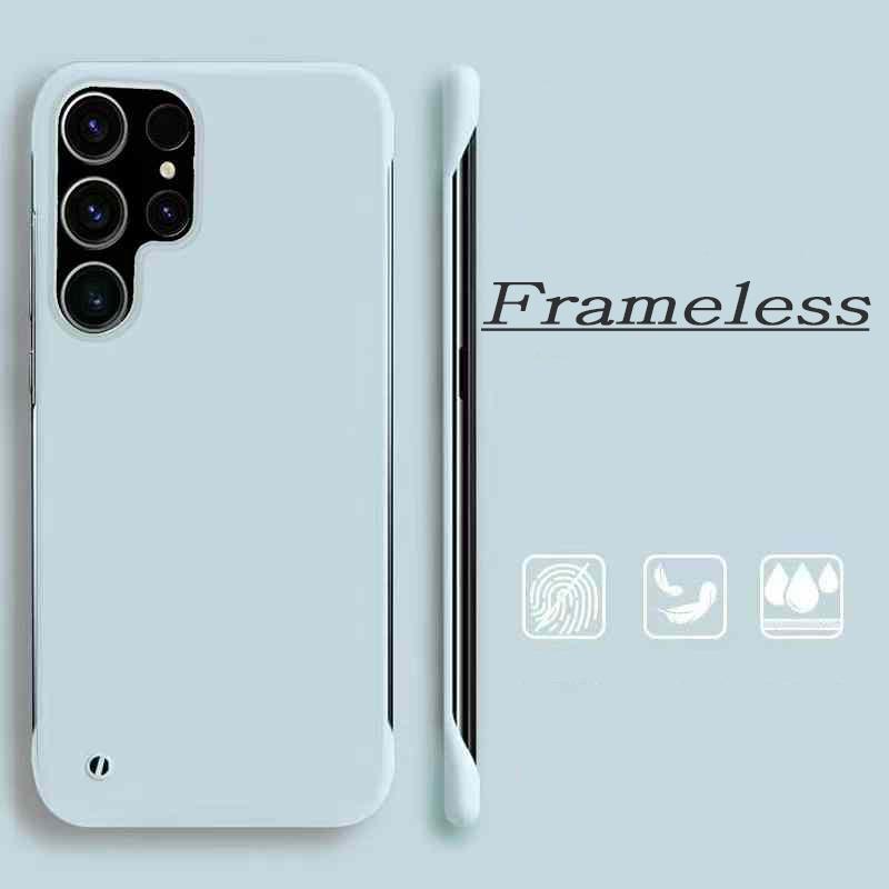 Модный тонкий безрамочный чехол для Samsung Galaxy S24 Ultra S23 FE S22 Plus S21 S20 A55 A54 A34 A24 A14 A15 A53 A52 A23 A13 A12 Чехол-чехол Hard Scrub PC