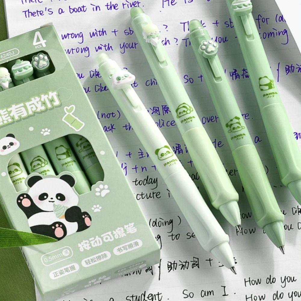Cartoon 1PC Thermal Eraser Pen Black Blue Ink 0.5mm Neutral Pen Creative Erasable Gel Pen School