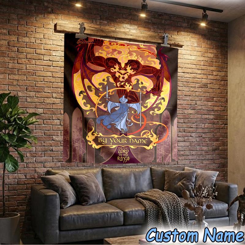 Custom Name Journey Through Middle-earth Tapestry Room Decoration Wall Hanging for Living Room Bedroom, dormitory, Birthday and Christmas gifts
