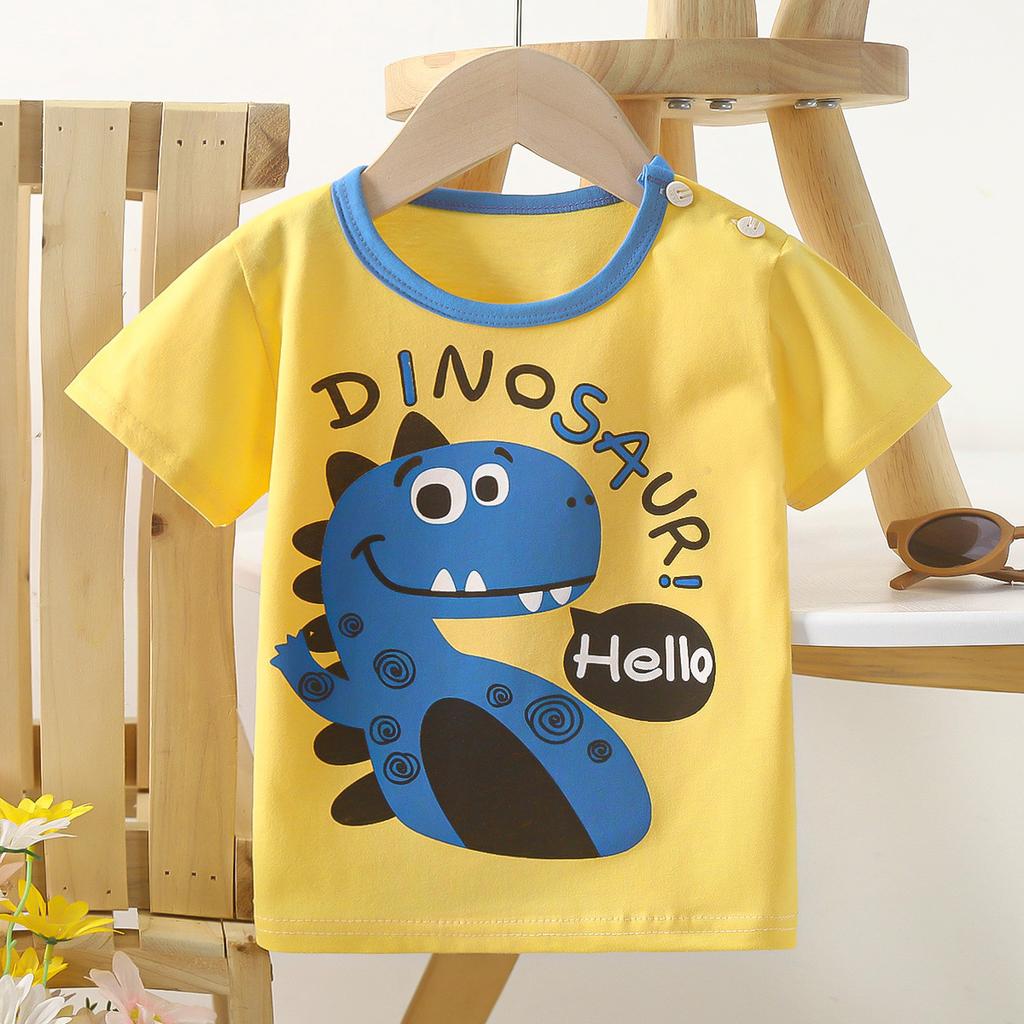 Children's Cotton Short Sleeve Summer Boy's T-shirt Cartoon Short Sleeve Top for Girls