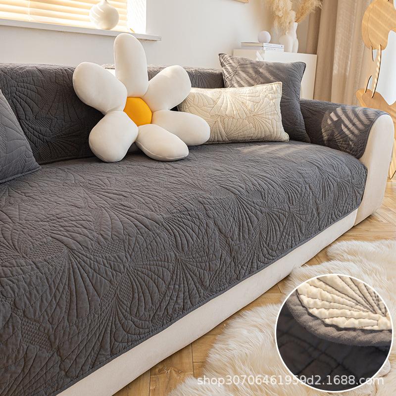 Подушка для дивана Универсальная для четырех сезонов Летний нескользящий коврик Доступная роскошь Простой современный Высококлассный чехол для дивана Чехол для подушки сиденья Ткань