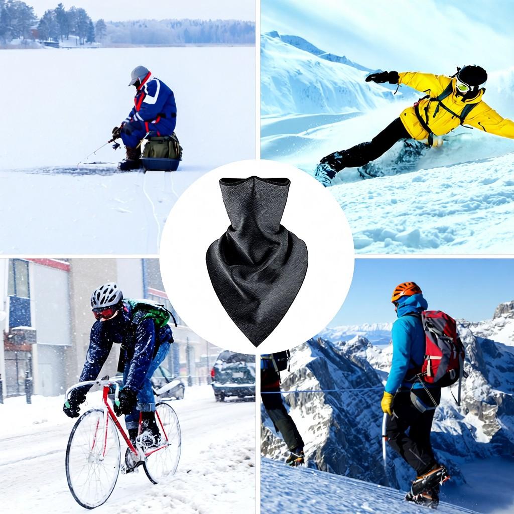 Cycling Face Cover Women Men Breathable Reflective Face Neck Warmer for Ice Fishing Camping Mountaineering