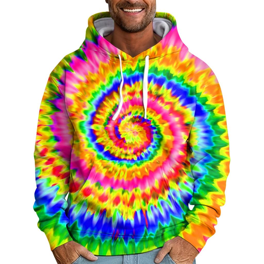 Men's Loose Printed Hooded Sweatshirt Men's Casual Fashion Sports Sweatshirt