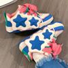 Women Platform Sneakers Star Design Sports Shoes Lace Up Comfortable Shoes Casual Outdoor Running Tennis Sneakers Female