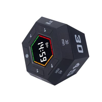 ABS Таймер Куб Таймер Для Детей И Кухни Кулинария Обратный Отсчет Шестиугольник Визуальный Флип Электронный Таймер