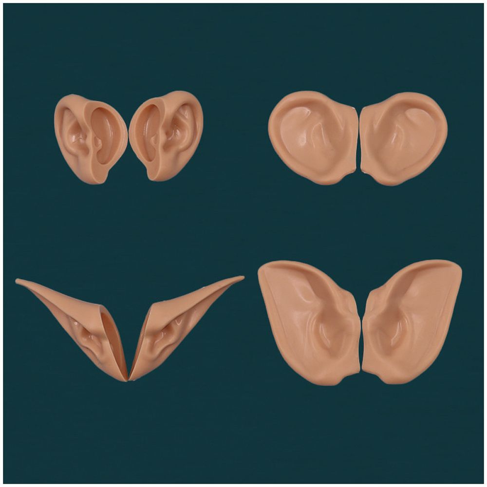 Plastic Artificial Ears White Tan Dark Elf Ears Doll Ears Toy Ears ICY Toy Ears Blyth Doll Ears