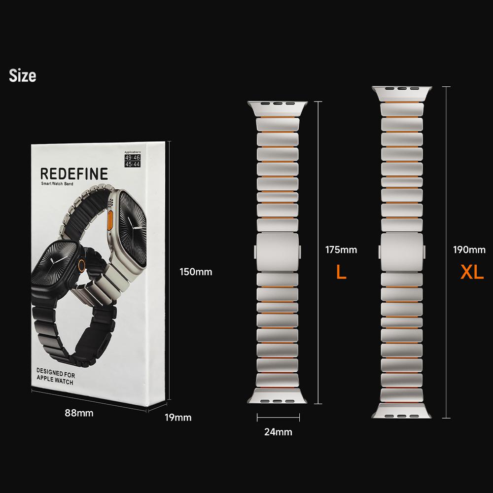 Титановый ремешок для Apple Watch Ultra 3 Ремешок 49 мм Роскошный металлический ремешок для Iwatch Серии 10 11 46 мм 9 8 7 45 мм 5 6 SE3 44 мм Резиновый