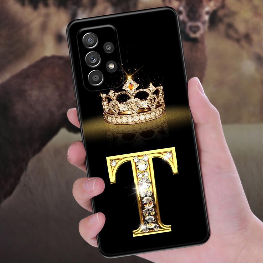 Чехол для телефона с буквами M L E T K J I U для Samsung Galaxy A57 A56 A37 A55 A36 A26 A54 A52 A35 A34 A25 A17 A16 A15 A07 A06 Мягкая накладка