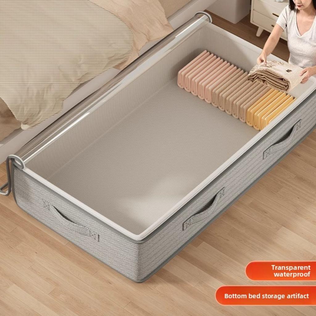 Underbed Wardrobe Organizer and Storage Cabinet, Foldable Under Bed Storage Bag, Powerful Function, No Space Occupation, Under Bed Storage