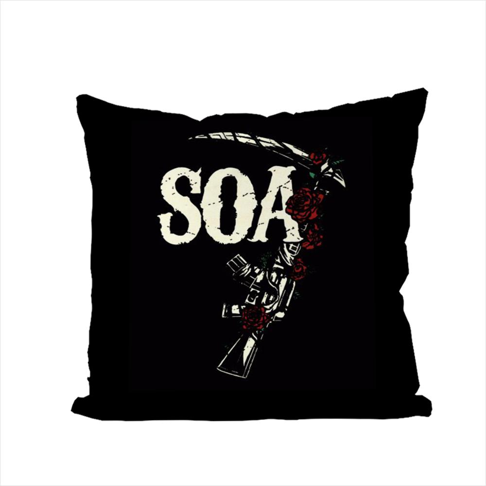 SSons Of Anarchy Pillow Case For Car Sofa Decorative Home Doublesided Print Plush Square Throw Pillow Cushion Cover