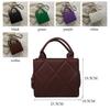PU Leather Shoulder Bag Plaid Messenger Bags Portable Crossbody Bags  Women Ladies