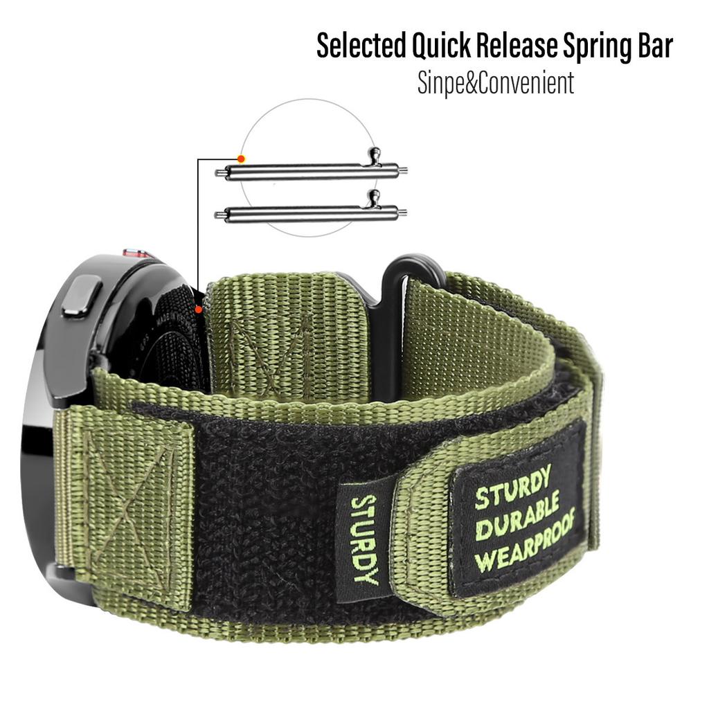 Нейлоновый ремешок 20 мм 22 мм для Samsung Galaxy Watch 6/5/4 40 44 мм 6Classic 43 47 мм спортивный браслет-петля для Huawei Watch GT3 4Pro Band