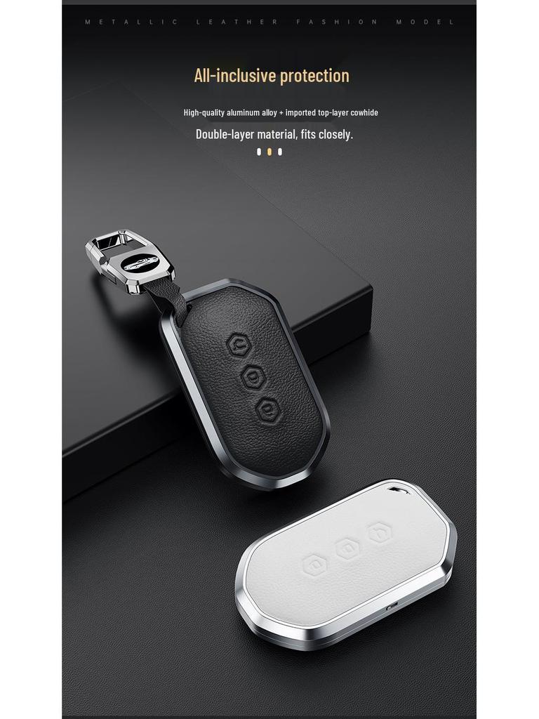 Metal Key Cover for 2020 Wuling Capgemini: Decorative Shell & Buckle