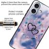 For iPhone 16 Plus Cases Pattern Printed Shockproof TPU Phone Cover Tempered Glass Back