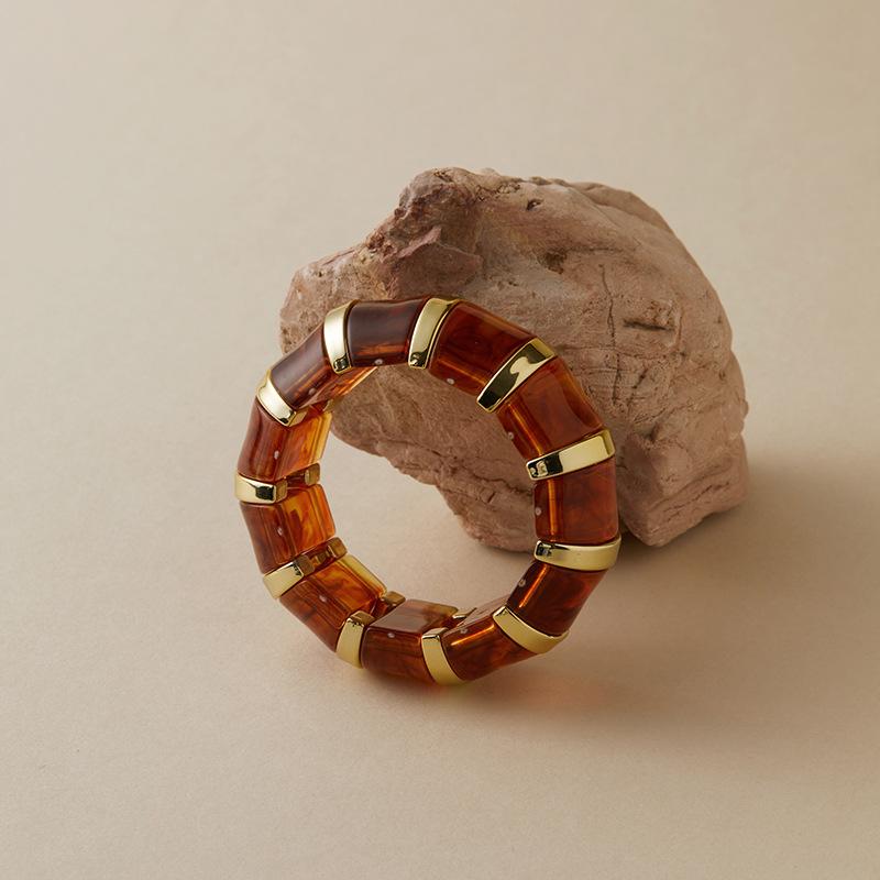 Богемный акриловый эластичный браслет Exaggerate Women Simple Geometric Cuff Jewelry Accessories