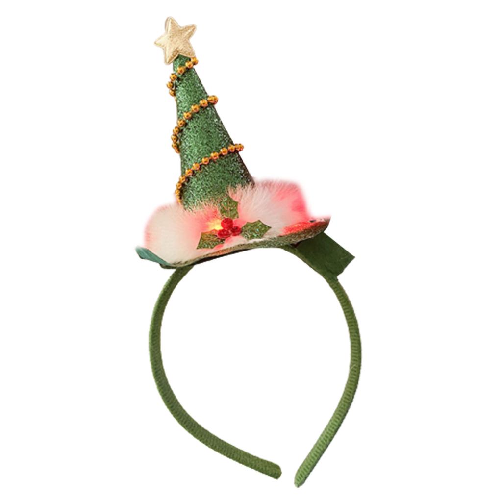 Светодиодный светящийся рождественский ободок для волос для всех возрастов, ободок для волос для новогодней вечеринки, праздничные аксессуары для вечеринки, праздничные украшения для волос