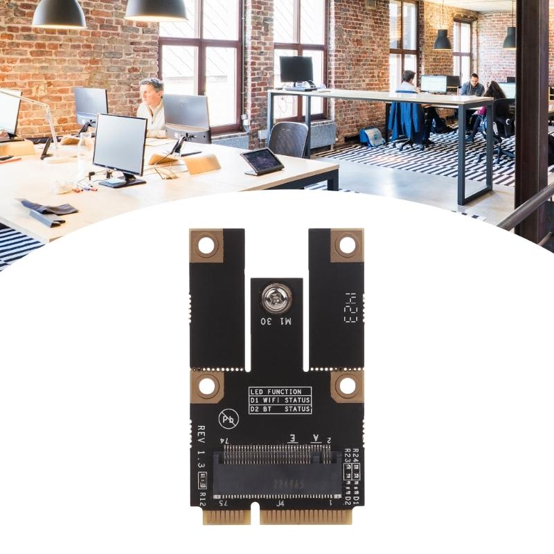 M.2 NGFF To Mini PCIE Adapter Card Converter for Wireless WiFi Bluetooth-compatible Networks Card For AX200 9260 8265
