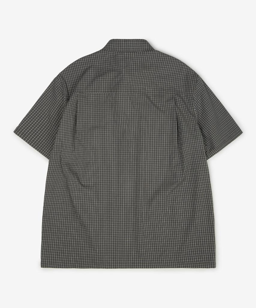 NOT ONLY FOR TODAY Check Pocket Short Sleeve Shirt [Black]