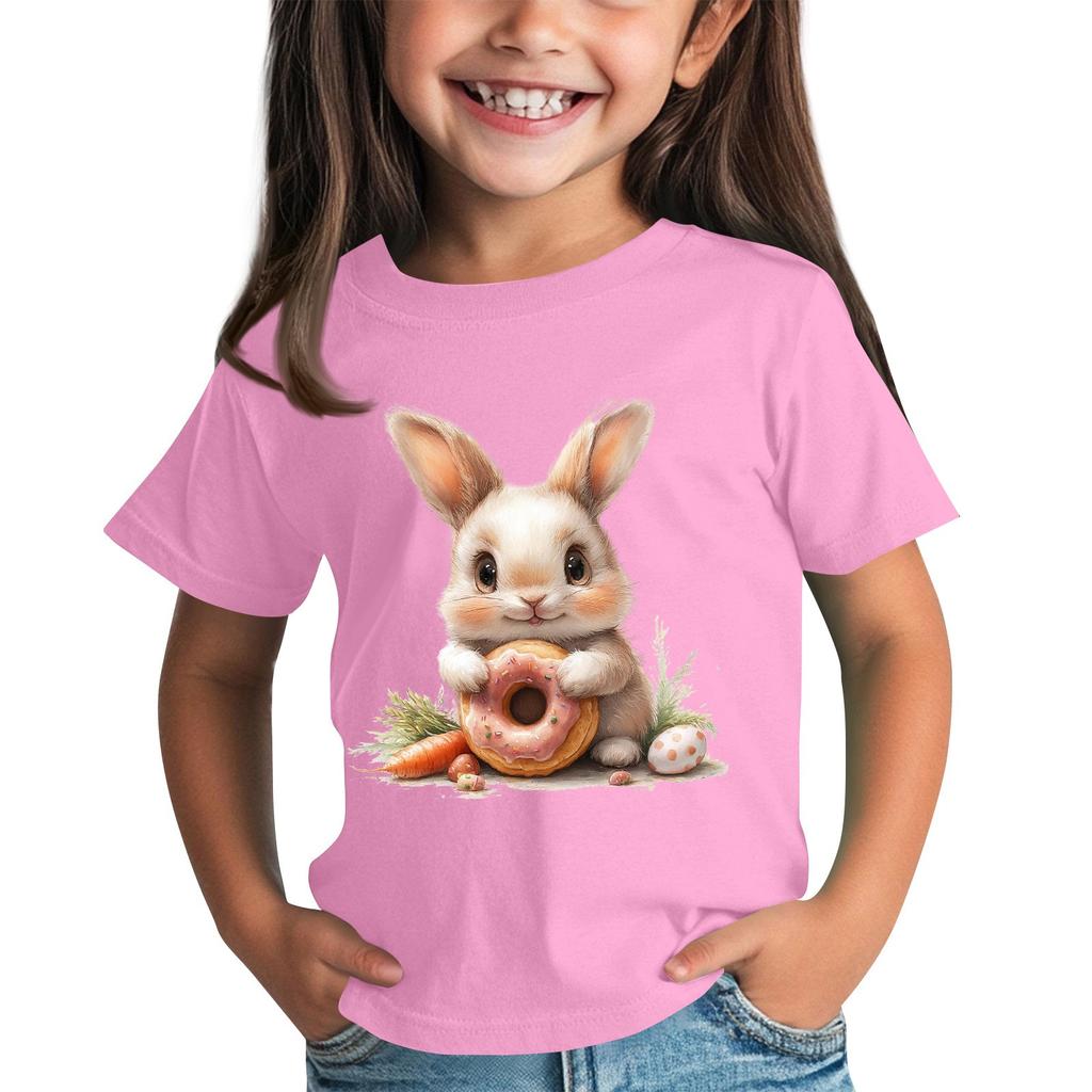 Toddler Girl Boy T-Shirts Kids Top Boys And Girls Printed Short Sleeved T-shirt 2-12Y