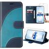 Protective Case - BOOLING - for Samsung Galaxy A54 5G - Wave Pattern - Blue - Card Slots