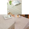 Modern French Country Rectangular Tablecloth Cotton Linen Floral Decor For Dining Room