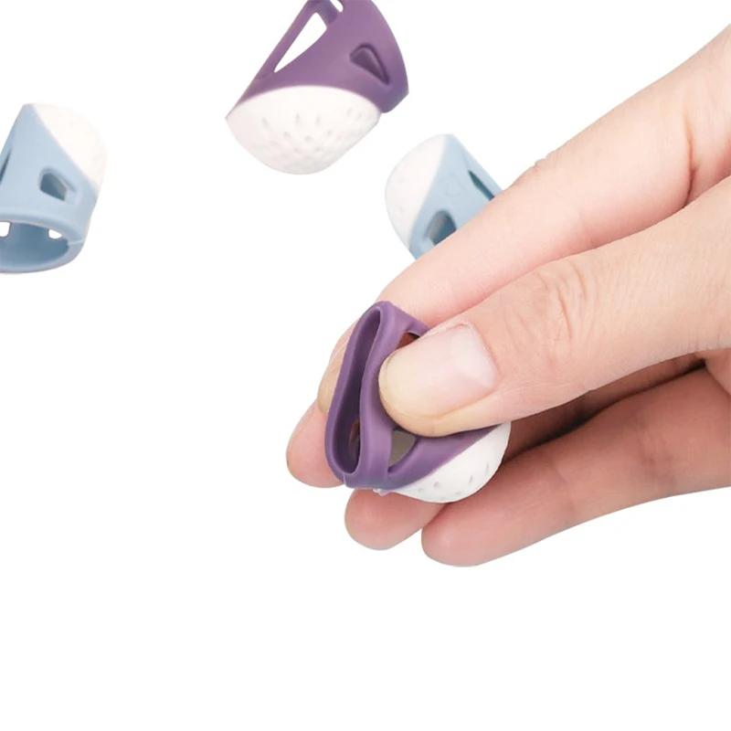 Силиконовые наперстки Защитные напальчники Противоскользящие напальчники Ручная вышивка крестиком Швейные инструменты DIY Бытовые швейные принадлежности