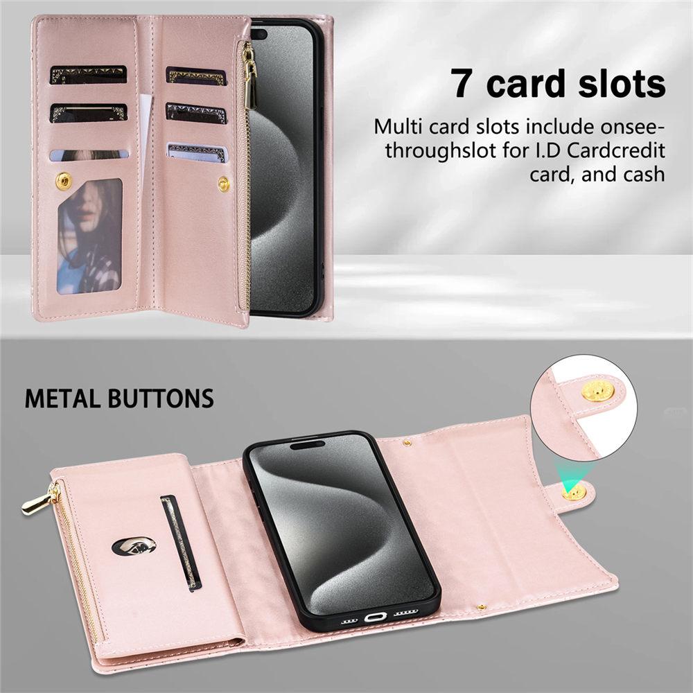 Модный кошелек-чехол на длинном шнурке через плечо для iPhone 16 15 14 Plus 13 12 11 Pro Max 7 8, кожаный чехол с ручным ремешком