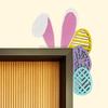 Easter Bunny Door Corner Decoration Farmhouse Rustic Colorful Egg Carrot Rabbit Ears