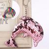 Sequined Ornaments Clothing Accessories Dolphin Keychain Bag Hanging Reflective Shiny Car Key Ring Pendant