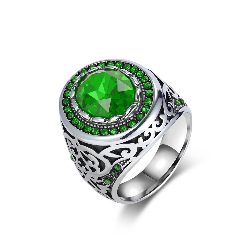 Винтажное кольцо с драгоценным камнем 2025 года для мужчин, персонализированное, трендовое, модное, стиль ношения, кольцо-пуллер