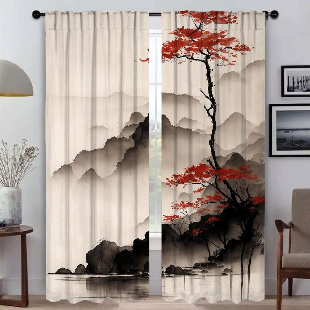 Кухонные шторы для гостиной, занавеска с красочным рисунком, украшение на Хэллоуин, перегородка, тюль для спальни, затемняющие шторы для детей