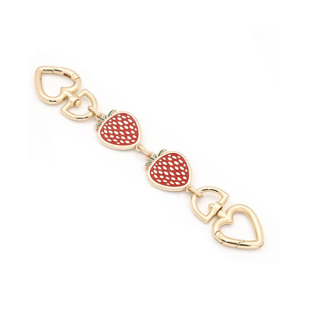 Purse Chain Strap Extender Strawberry Shape Bag Extension Chain Metal Bag Chain Strap Extender DIY Replacement Chains