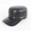 Men Fashion Genuine Cowhide Leather Baseball Cap Casual Real Leather Hat Autumn Winter Real Cowhide Leather Ear Protection Caps