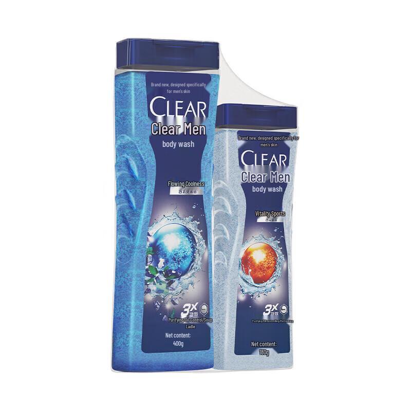 Clear Men Cool Vitality Oil Control Shower Gel Twin Pack