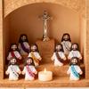 10 шт./набор Мини-украшения Иисуса Набор мультяшных статуэток для декора праздничной сцены Праздничные фигурки для комнаты Рождественские пасхальные подарки