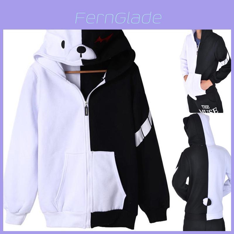 Danganronpa Monokuma Anime Cosplay Unisex Jacket Hoodie Sweatshirt Coat Hooded