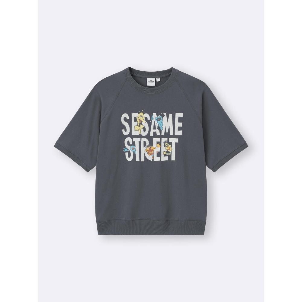 GU by Uniqlo Футболка с 5 рукавами Улица Сезам