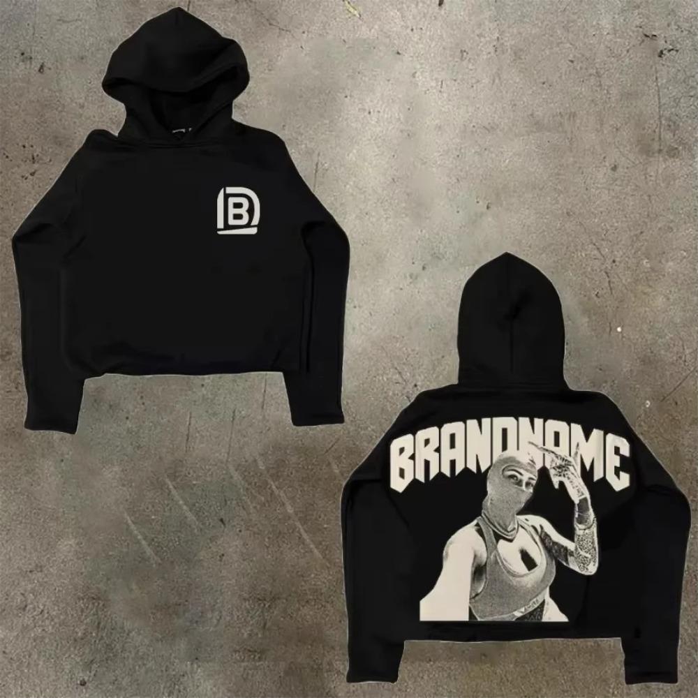 Худи из хлопка в стиле хип-хоп готика RogueWave, американский хип-хоп Y2K Харадзюку, с мультяшным принтом, свободное, больших размеров, свитер-худи для мужчин и женщин, топ