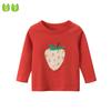 Симпатичная футболка с длинными рукавами для девочек, детская нижняя рубашка, хлопковый топ с героями мультфильмов