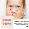 Yousheng 12 шт. детские мультяшные накладные ногти милый рождественский тематический узор с тиснением на ногтях самоклеящиеся накладные ногти DIY художественное украшение