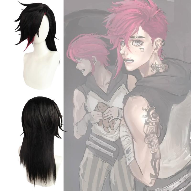 Arcane Season 2 Cosplay Wig With Black And Blonde Highlights For Costume Parties