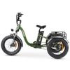 VIPCOO VC-ET1 Thricycle Cargo Electric Bicycle 20 INCH Fat Tires 48V20AH Battery 48V20AH Battery 750W Motor Outdoor Riding E-Bike With Rear Frame