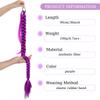 36-дюймовый плетеный фиолетовый парик-хвост Super Long Ponytail с эластичной резинкой для волос для детской вечеринки, косплея, фиолетовый парик