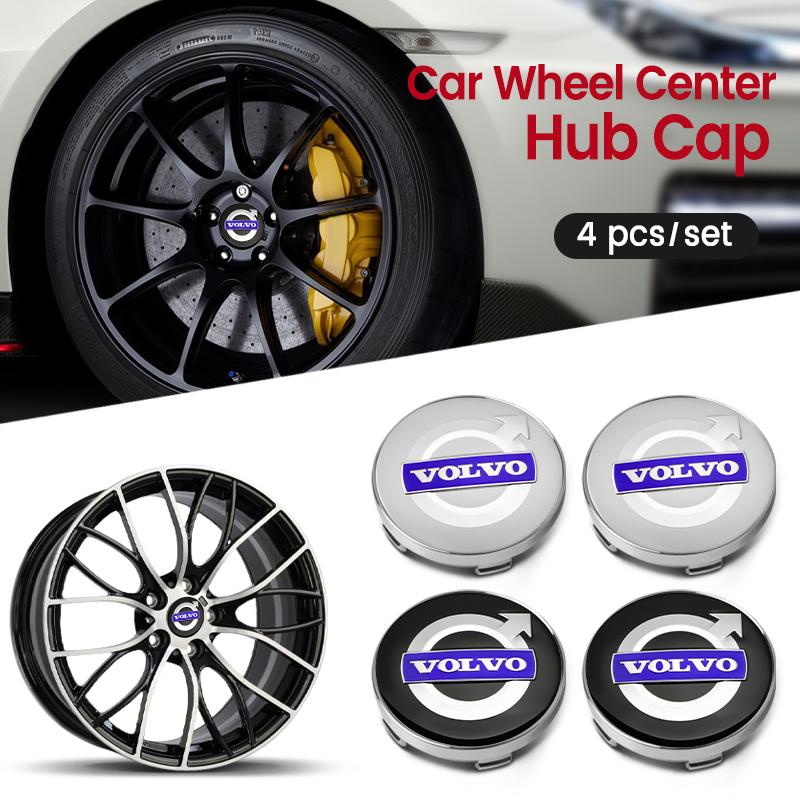 4pcs 56/60/64mm Car Wheel hub Center Cap Badge Covers Sticker For Volvo Rdesign V60 V40 XC90 S60 C30 XC60 V50 V70 S90 Olestar