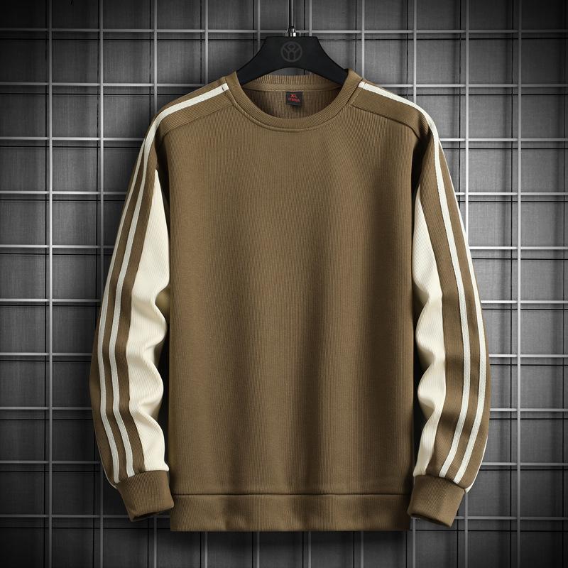 Men's Sweatshirt New Autumn New Versatile Long-sleeved T-shirt Pullover Round Neck Sweatshirt Men's Bottoming Shirt Large Size