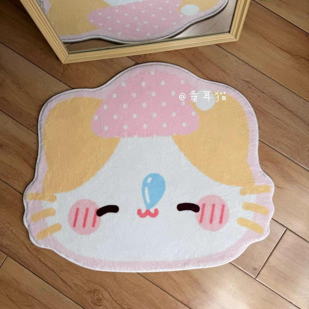Cartoon Cute Bedroom Bedside Blanket Dresser Makeup Bathroom Bathroom Absorbent Non-slip Foot Pad