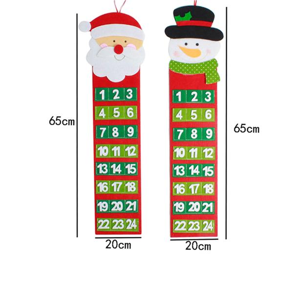Supply Christmas Calendar Snowmen Hanging Lobby Family Party Santa Claus Christmas Decor