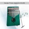 17 Key Kalimba Portable Thumb Piano Mahogany Wooden Body with Build   in Pickup(Green)