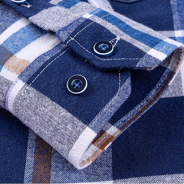 Мужские клетчатые рубашки с длинным рукавом, деловая повседневная мужская полосатая рубашка на зиму, теплый дизайн в клетку